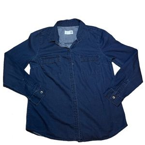 Blue Old Navy Button Up Long Sleeve